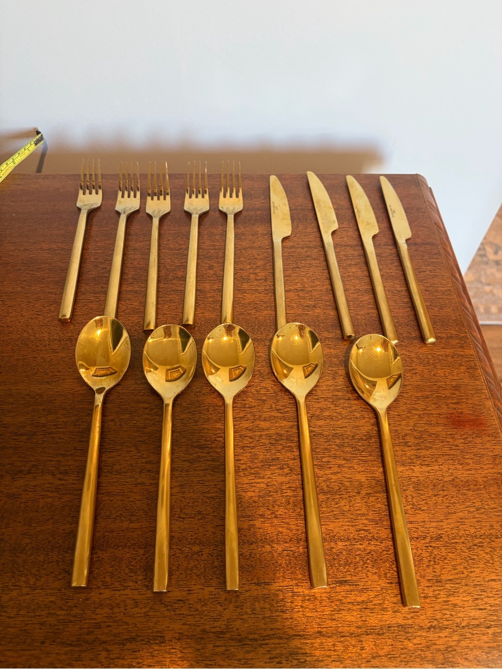 Vikko Dine Sutherland Brushed Gold Flatware Set | 18/10 Stainless Steel | 14 Pcs